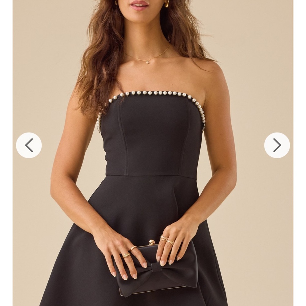 Altar'd State Black Strapless Dress